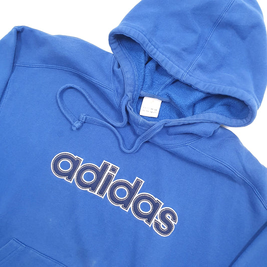 Adidas Spellout Hoodie L Blue