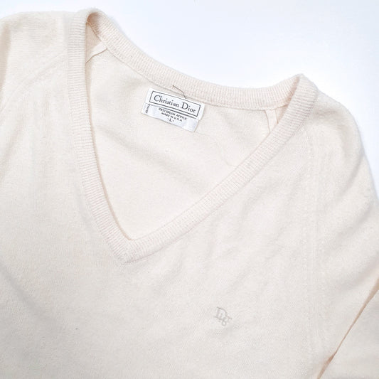 Christian Dior V Neck L Cream