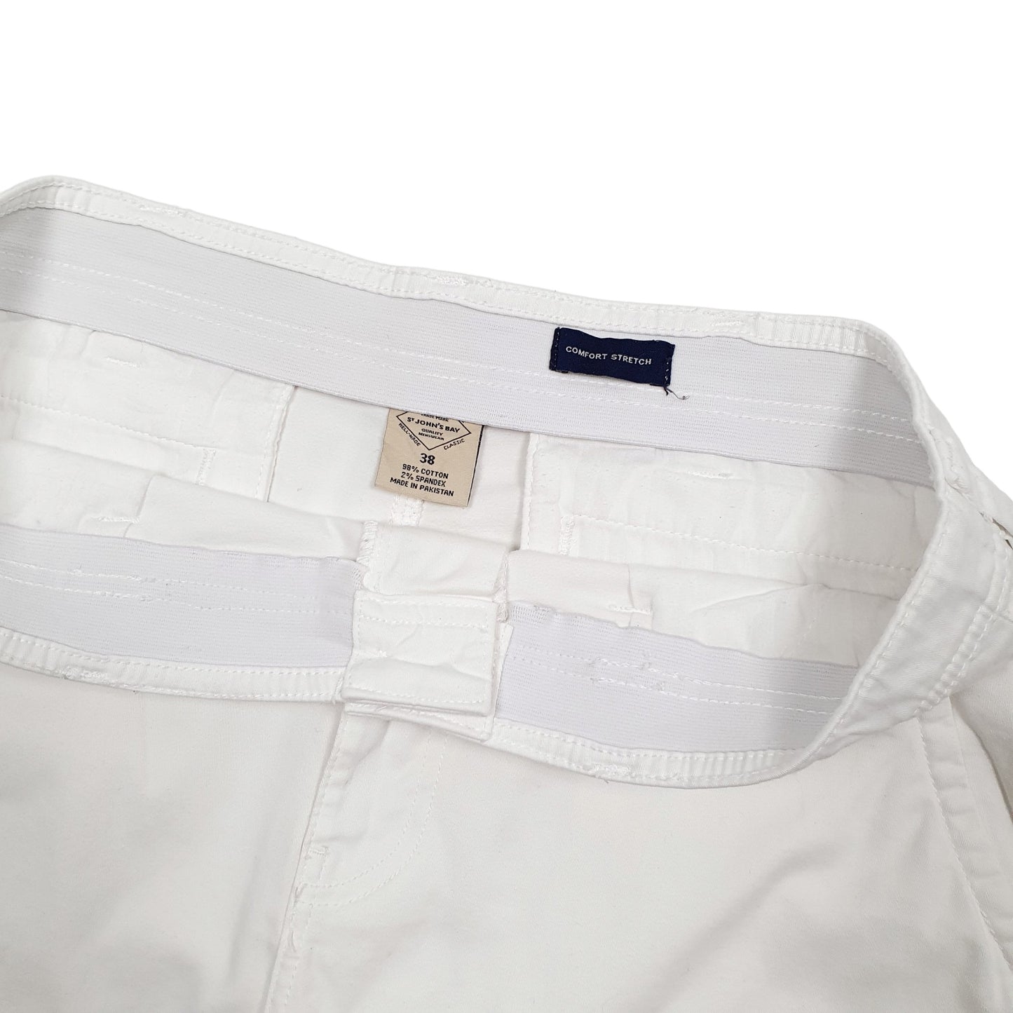 Mens White St Johns Bay Cargo Shorts