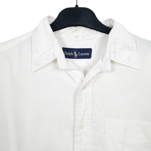 Mens White Ralph Lauren Long Sleeve Shirt