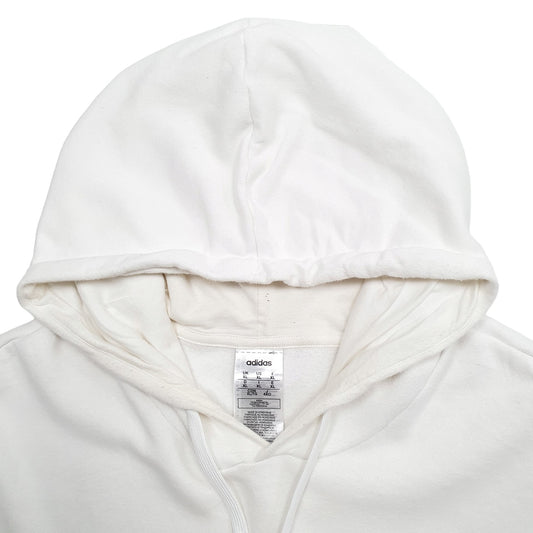 Mens White Adidas Hoodie Jumper