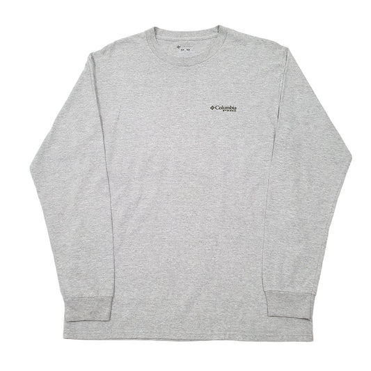 Mens Grey Columbia Sportswear Performance Hunting Gear PHG Long Sleeve T Shirt