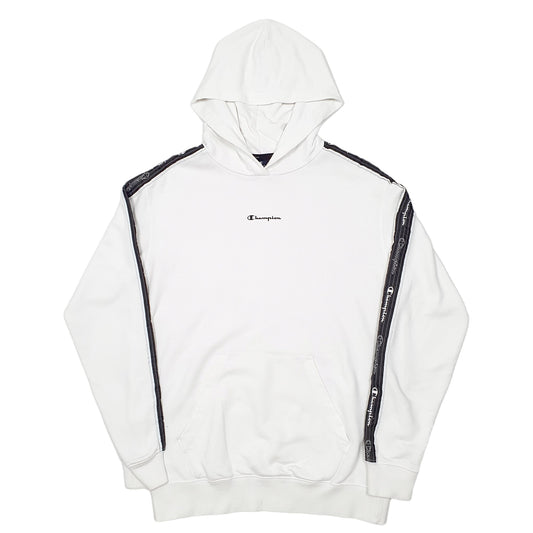 Mens White Champion Hoodie Jumper