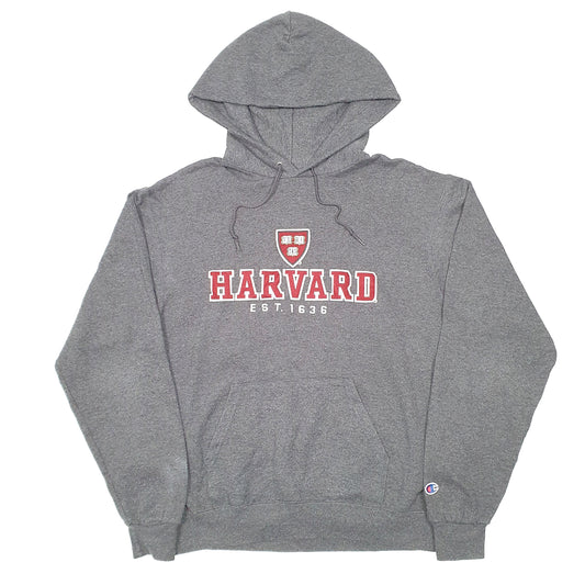 Mens Grey Champion Harvard University Ivy League College USA Hoodie Jumper
