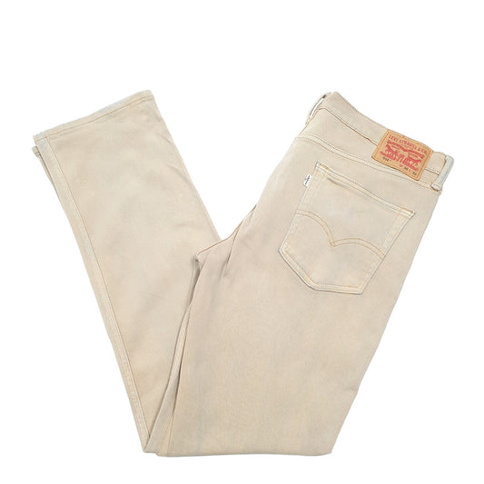 Mens Beige Levis Stretch 514 JeansW36 L32