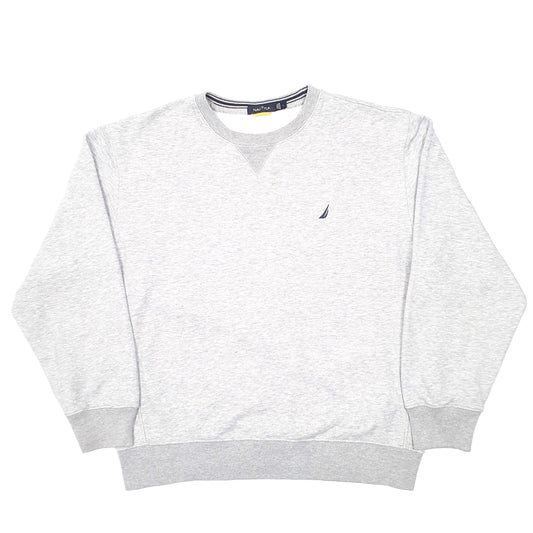 Mens Grey Nautica Crewneck Jumper