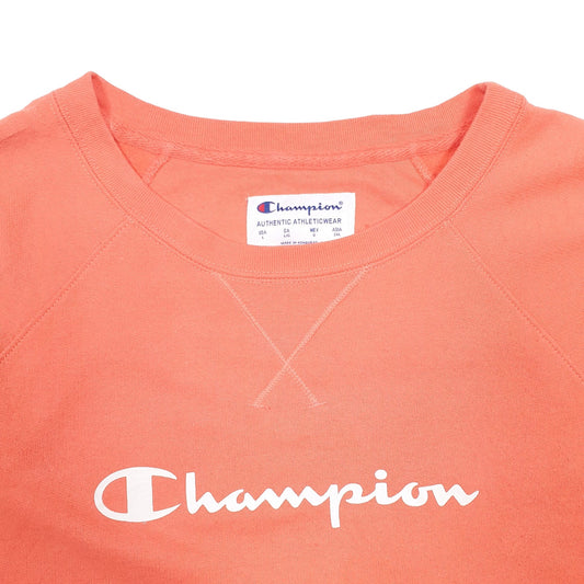 Womens Peach Champion Crewneck Jumper