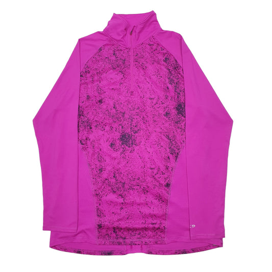 Womens Purple Champion DuoDry Active Running Sport Quarter Zip Jumper