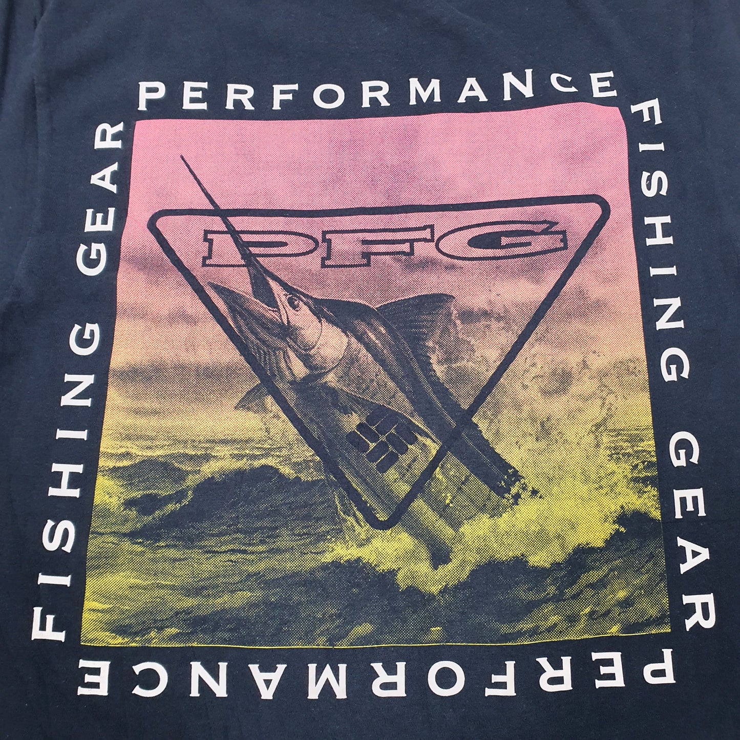 Mens Navy Columbia Sportswear Performance Fishing Gear PFG Short Sleeve T Shirt