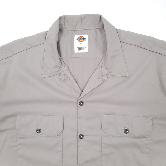 Mens Grey Dickies Workwear Short Sleeve Shirt