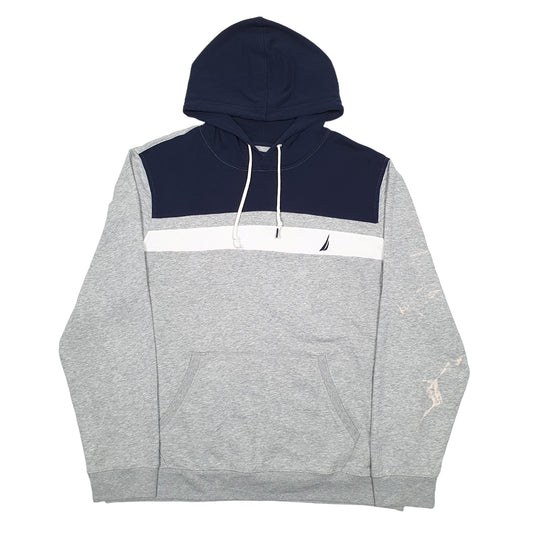 Mens Grey Nautica Hoodie Jumper