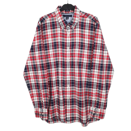 Tommy Hilfiger Long Sleeve Regular Fit Check Shirt Red