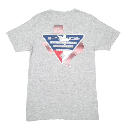 Mens Grey Columbia Sportswear Performance Fishing Gear PFG Short Sleeve T Shirt