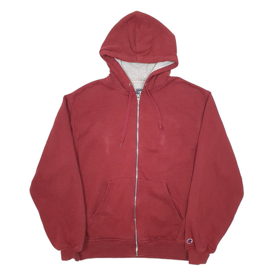 Mens Burgundy Champion Full Zip Jumper