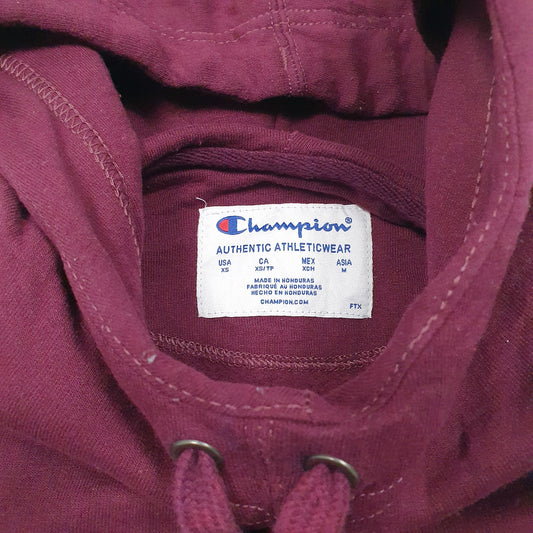 Mens Burgundy Champion Hoodie Jumper