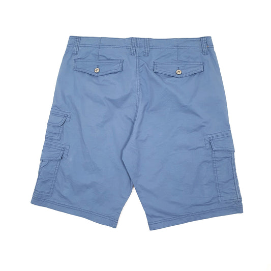Iron Co Blue Cargo Workwear Shorts W36