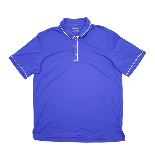 Adidas Golf Short Sleeve Polyester Polo Shirt Blue