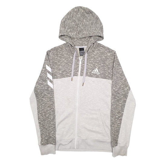 Mens Grey Adidas Full Zip Jumper