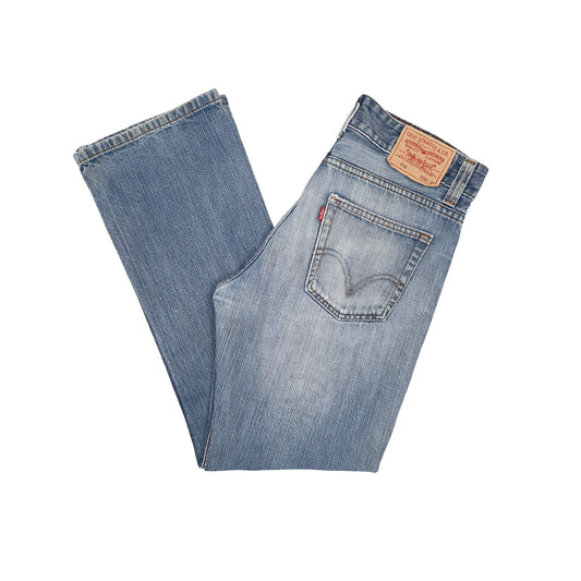 Levis 512 Slim Fit Bootcut Button Fly Jeans UK14 Blue