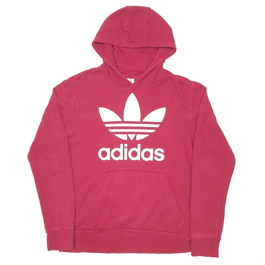 Womens Burgundy Adidas Hoodie Jumper