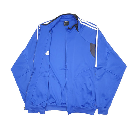 Mens Blue Adidas Track Softshell Full Zip Jumper