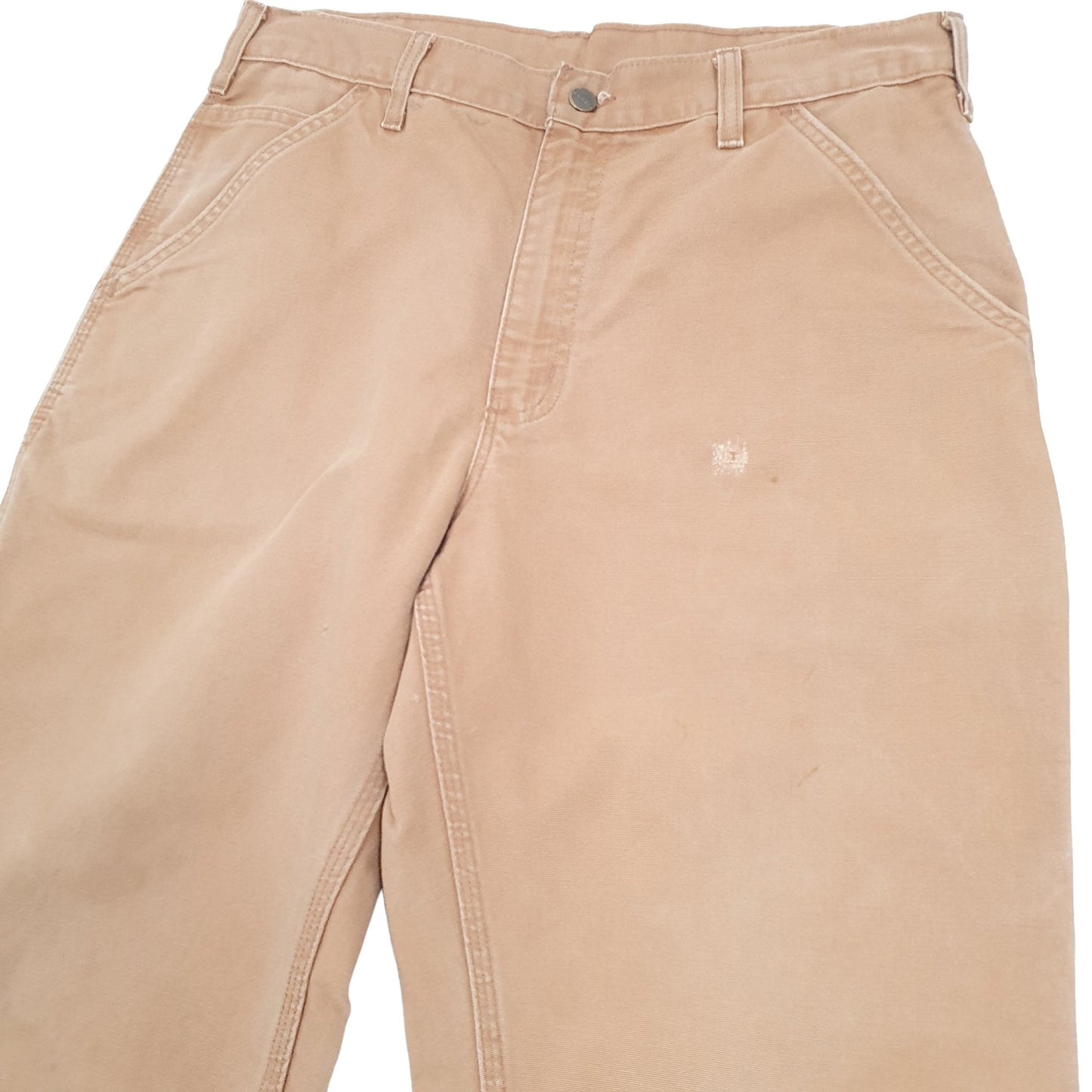 Mens Carhartt Brown Carpenter Trousers W34 L30 Brown