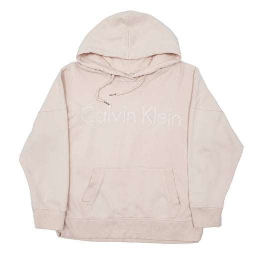 Womens Pink Calvin Klein Hoodie Jumper