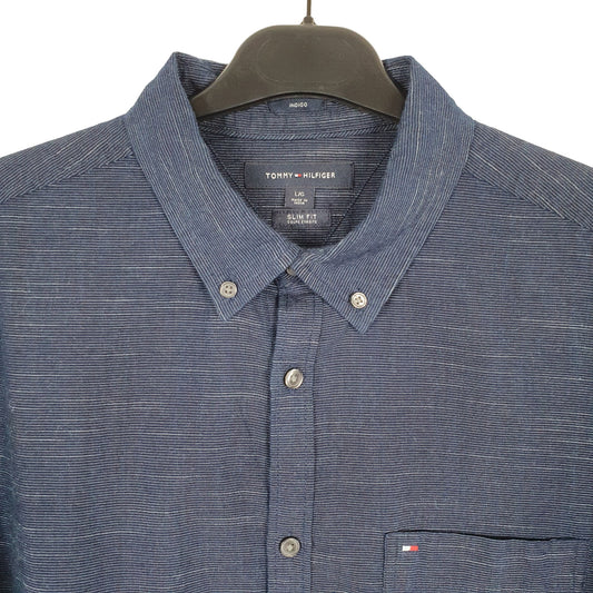 Tommy Hilfiger Long Sleeve Slim Fit Shirt Blue