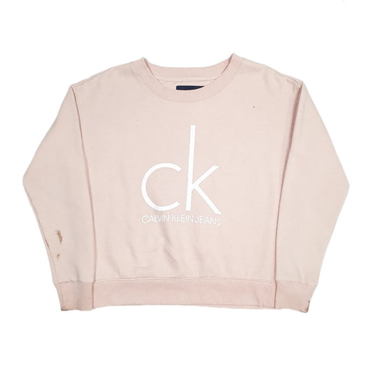 Calvin Klein Spellout Crewneck S Pink