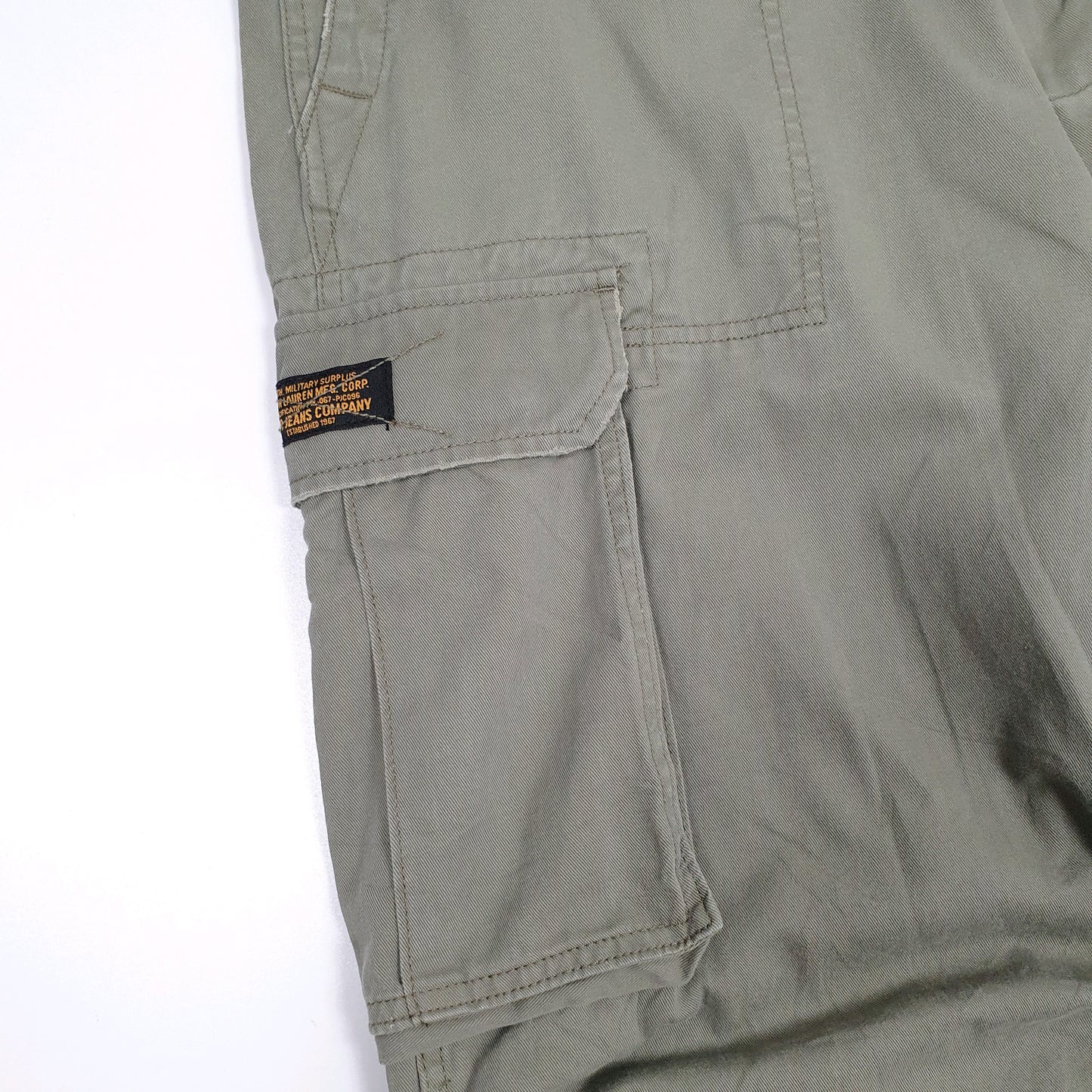 Mens Khaki Polo Ralph Lauren Polo Jeans Co Baggy Cargo Trousers