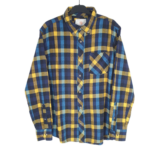 Cloudveil Long Sleeve Regular Fit Check Flannel Shirt Shacket Blue