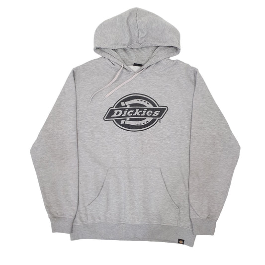 Mens Grey Dickies Spellout Hoodie Jumper