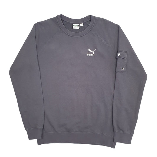 Mens Grey Puma Crewneck Jumper