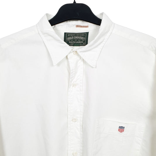 Mens White Ralph Lauren Long Sleeve Shirt