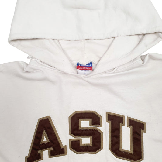 Mens White Champion Spellout USA College Arixona State University Hoodie Jumper