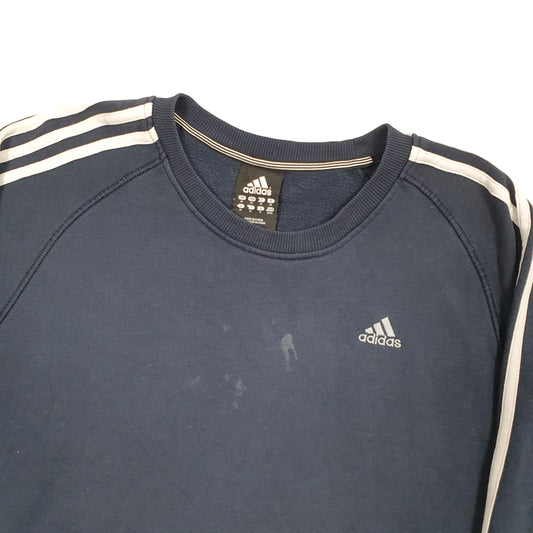 Mens Navy Adidas Crewneck Jumper