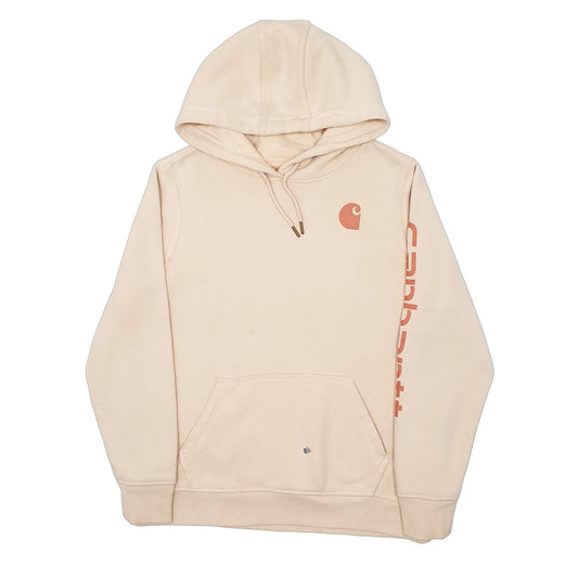 Womens Peach Carhartt Spellout Hoodie Jumper
