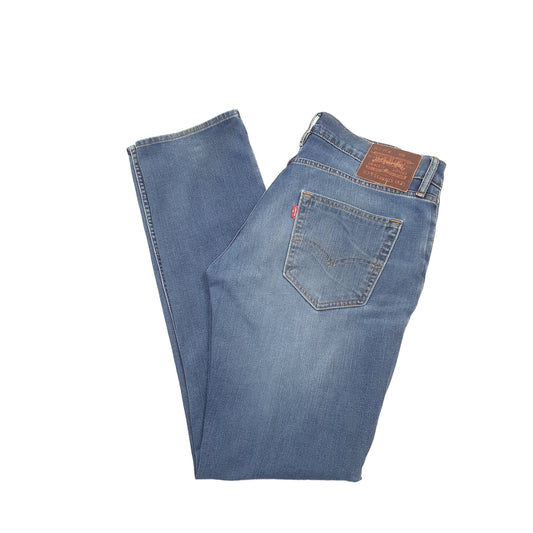 Levis Casual Straight Fit Slim Cycling Irregular Stretch Jeans W32 L32 Blue