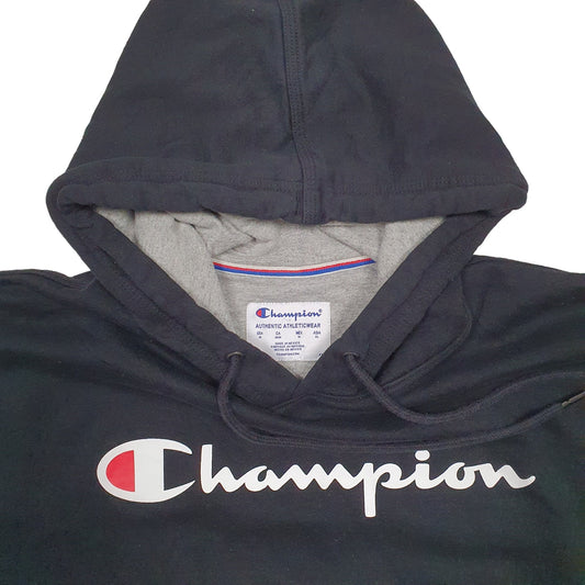 Mens Black Champion Hoodie Jumper