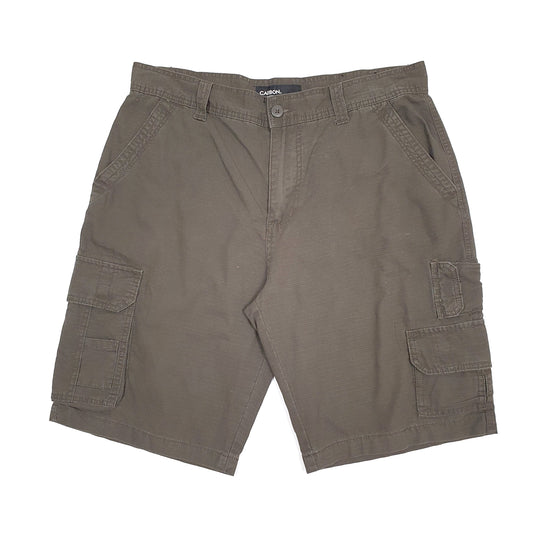 Mens Grey Carbon Cargo Shorts