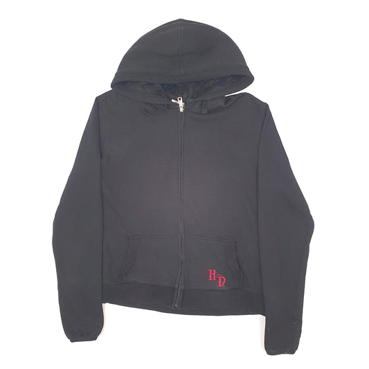 Womens Black Harley Davidson Motorcycles Full Zip Jumper