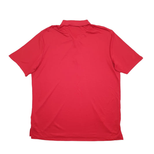 Adidas Golf Short Sleeve Polyester Polo Shirt Red