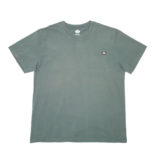 Mens Green Dickies Pocket Work Wear Short Sleeve T Shirt