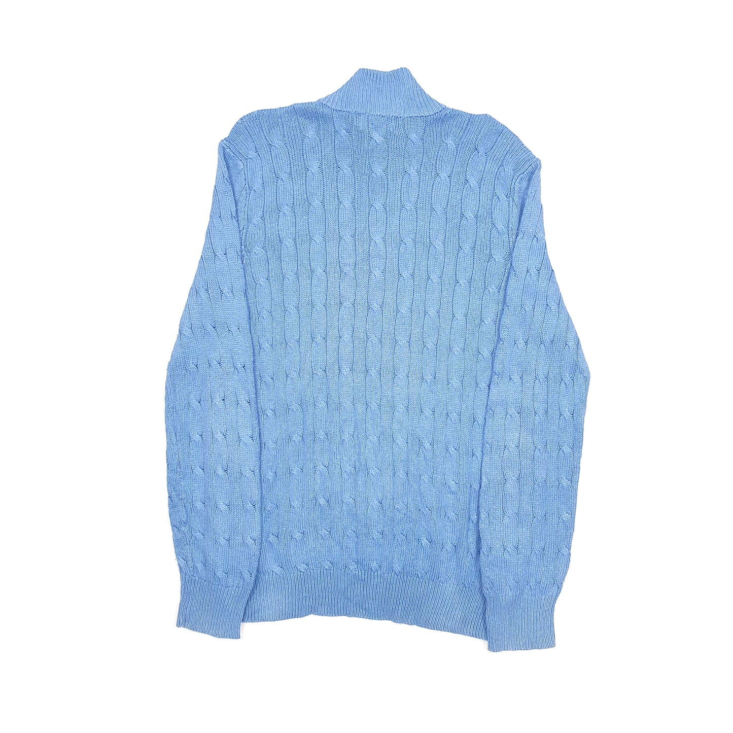 Polo Ralph Lauren Cable Knit Quarter Zip S Blue