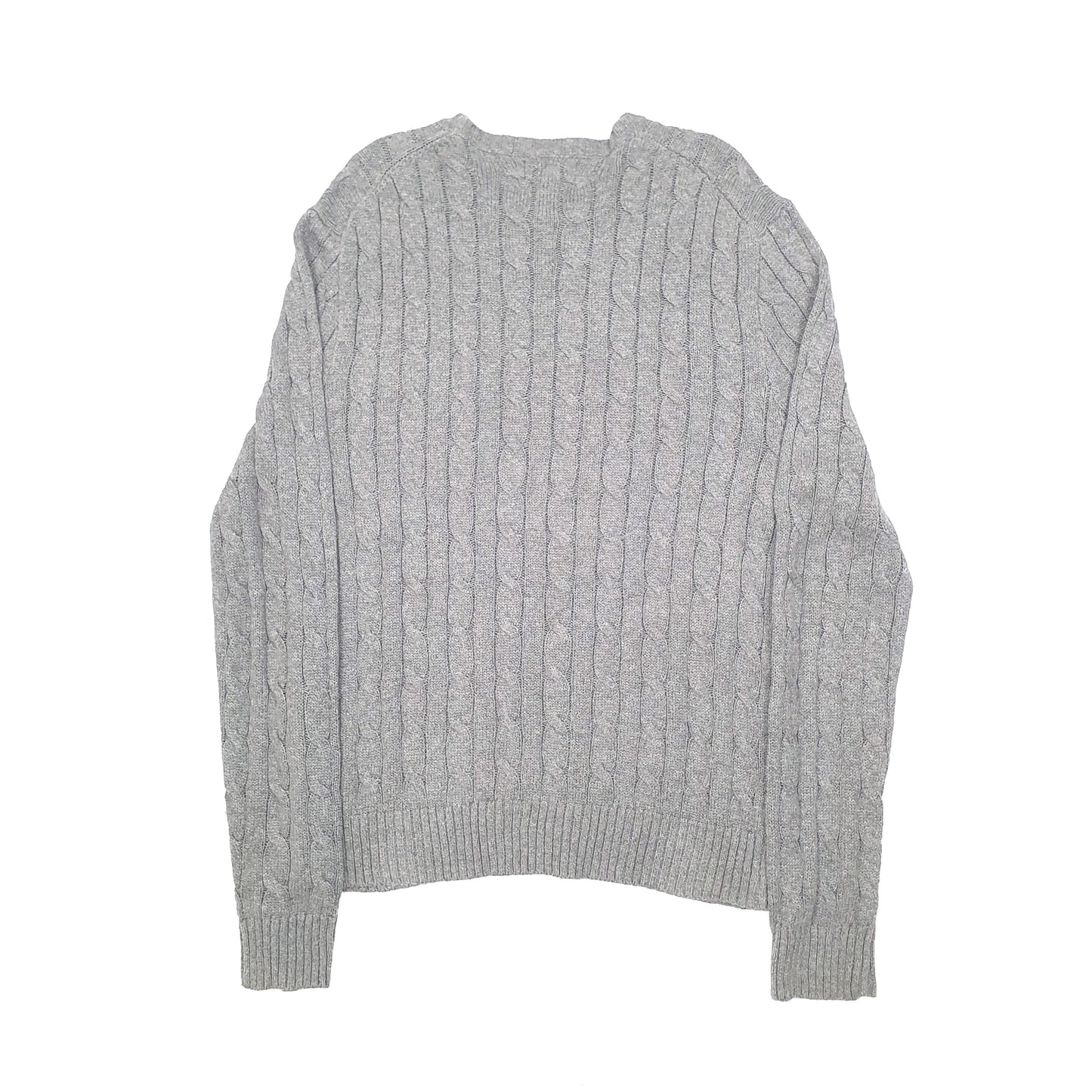 Polo Ralph Lauren Cable Knit Crewneck L Grey
