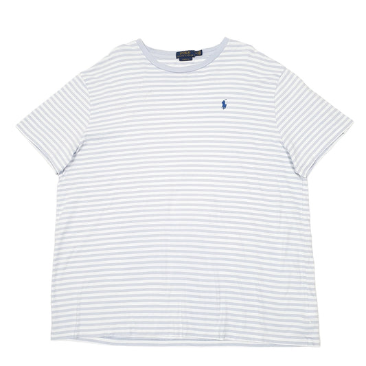 Mens Blue Polo Ralph Lauren Striped Polo Classic Fit Short Sleeve T Shirt