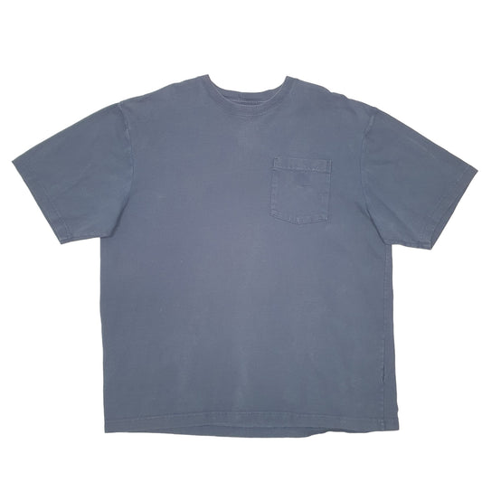 Mens Navy Carhartt Pocket Work Wear Short Sleeve T Shirt