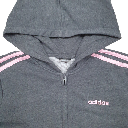 Womens Grey Adidas Hoodie Jumper