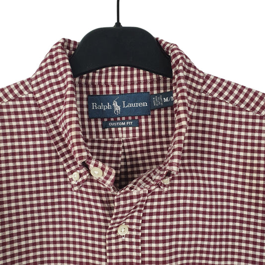 Mens Burgundy Ralph Lauren Long Sleeve Shirt