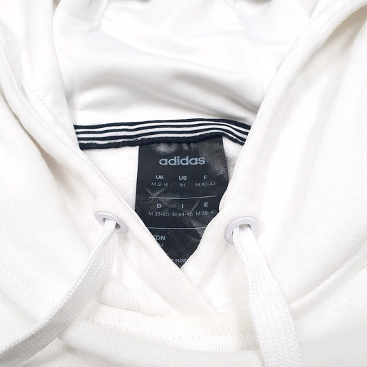 Womens White Adidas Hoodie Jumper